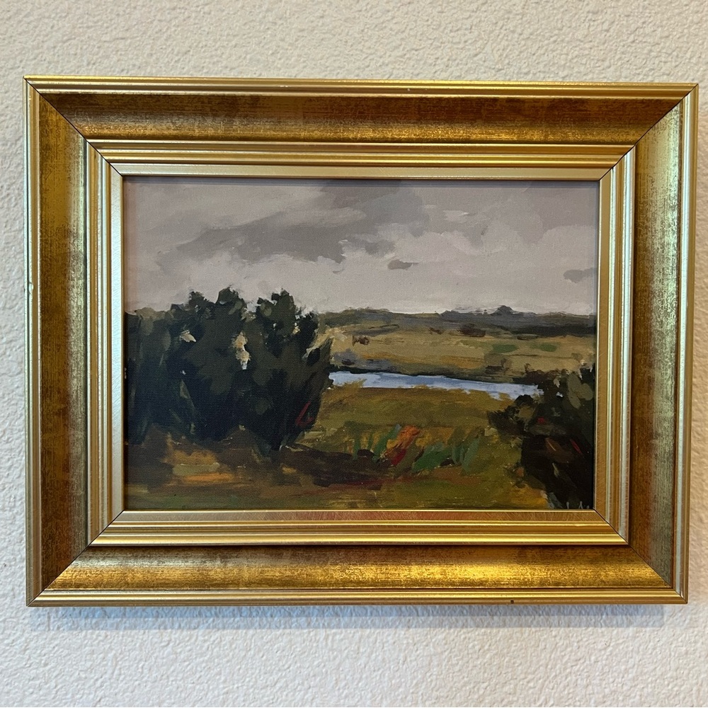 Studio McGee Golden Framed Landscape Painting